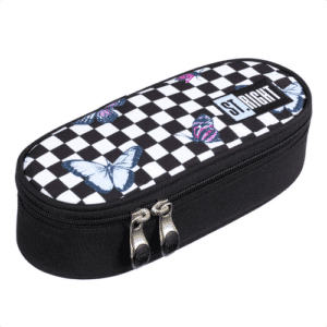 ST Right Pencil Case Pc01 Chessboard  Butterflies