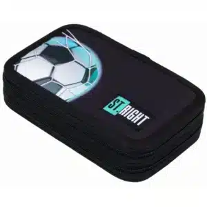 Double Filled Pencil Case Neon Football