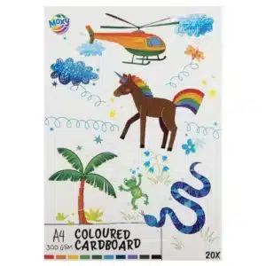 A4 Coloured Cardboard, 300 Gsm, 20 Sheets