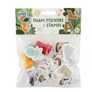 Pack of 3 Self-inking Stamps & Foam Stickers - Animal Themed