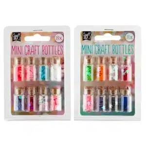 Mini Craft Bottles, 8 Pieces, 2 Assorted