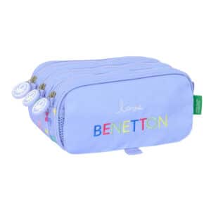 Big Triple Pencil Case Benetton Lilac