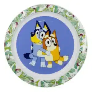 Kids Micrwave Safe Dinner Plastic Plate Bluey