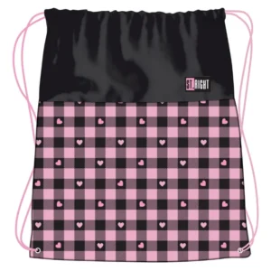 ST Right Drawstring Bag So01 Pink Checkered