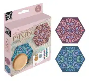 Diamond Painting Coaster Set, 2 Pcs, Hexagon
