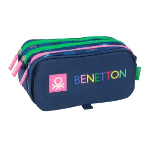 Big Triple Pencil Case Benetton Damero