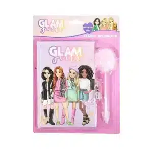 Glam Girls Notebook Secret Lock Diary & Fluffy Pen
