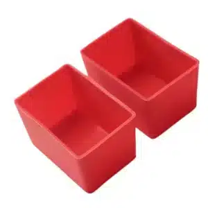 Munchbox Rectangular Munch Cups Red x2