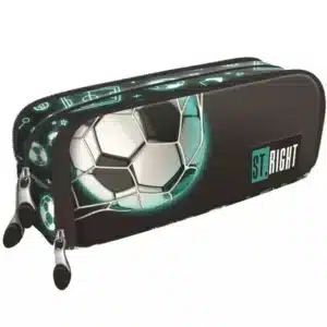 ST Right Double Pencil Case PU03 Neon Football