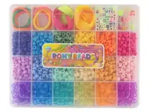 Pony Beads & Accessories In Storage Box