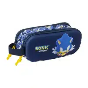 3D Double Pencil Case Sonic "City"
