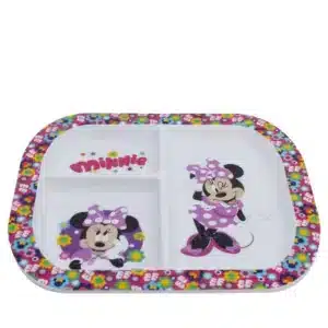 Rectangular Sectioned Plate Minnie Bold Florals