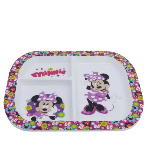 Rectangular Sectioned Plate Minnie Bold Florals