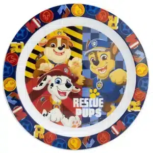 Kids Microwave Safe Plate Paw Patrol Boy Rescue Pups