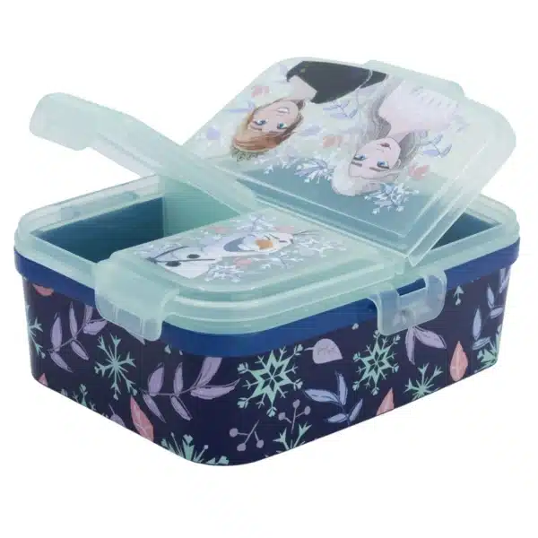 Xl Multi Comp Rectangular Lunch Box Frozen "Snowy Tale" - Image 3