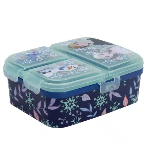 Xl Multi Comp Rectangular Lunch Box Frozen "Snowy Tale"