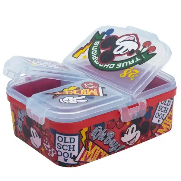 XL Multi Comp Rectangular Lunch Box Mickey "True Champions" - Image 3
