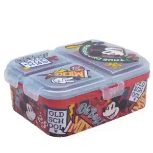 XL Multi Comp Rectangular Lunch Box Mickey "True Champions"