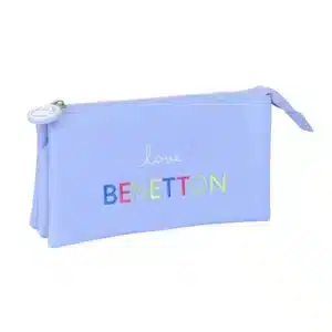 Triple Pencil Case Benetton Lilac