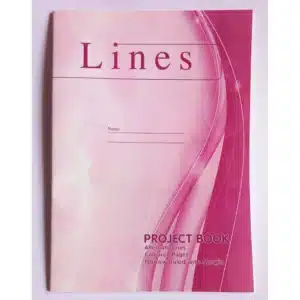 A4 Project Book Narrow Lines