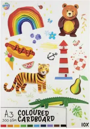 Coloured Cardboard A3, 10 Sheet, 300 Gsm