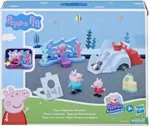 eppa Pig Peppa’s Aquarium Adventure Playset Preschool Toy: 4 Figures, 8 Accessories Ages 3 and Up