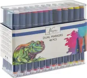 Nassau Round Dual Markers, 48pcs