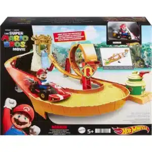 Hot Wheels The Super Mario Bros. Movie Jungle Kingdom Raceway Playset With Mario Die-Cast Toy Car