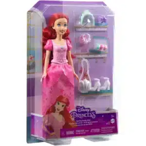 Disney Princess Getting Ready Ariel Fashion Doll in Signature Dress And 9 Accessories