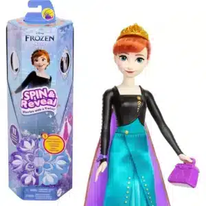 Disney Frozen Spin & Reveal Anna Fashion Doll & Accessories With 11 Surprises
