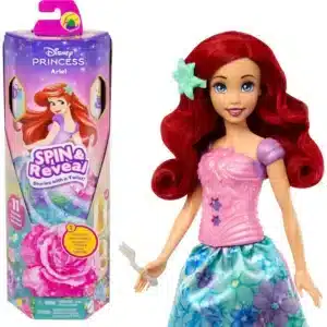 Disney Princess Spin & Reveal Ariel Fashion Doll & Accessories With 11 Surprises