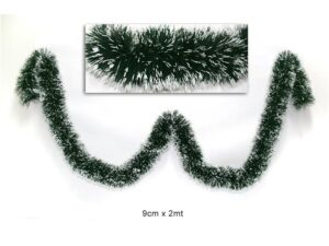 Green/White  - Tinsle/Garland 9cm X 2 Mt (7ply)