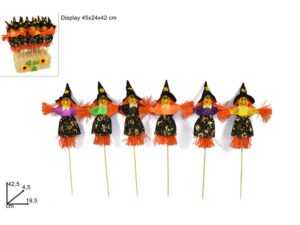 Halloween Witch On Wooden Stick