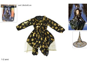 Girl's Halloween Witch Costume With Hat 1-2 years