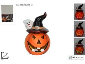 Light-up Halloween Pumpkin With Hat
