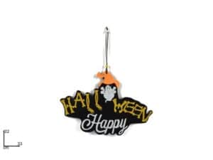 Hanging Felt Sign Happy Halloween 33x22cm