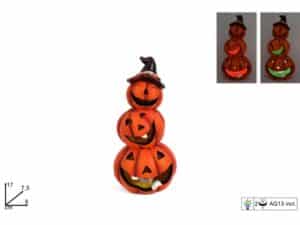 Light-up Halloween Ceramic Pumpkins 17cm