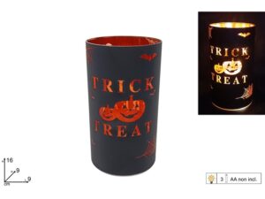 Light-up Glass Halloween Lamp 16x9cm