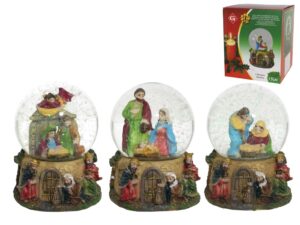 Nativity Scene Musical Water Ball 15x12cm