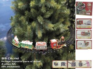 Train Christmas Decoration With Stand Tree Light And Music 90 Cm (34 pieces)