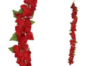 Red Poinsettia Garland 180cm