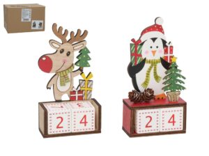 Christmas Calendar Figures  7.5x14cm 2 Assorted