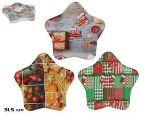 Confany Star Tray 31.5cm 3 Assorted