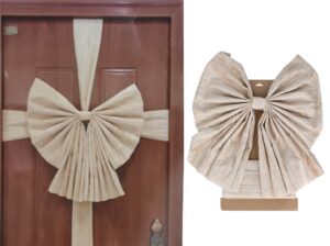 Decorative Door Bow 54x56cm Brown
