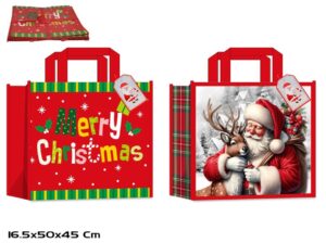 Christmas Shopping Bag 45x50x16.5cm 3 Assorted