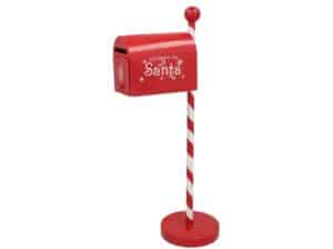 Christmas Mailbox With Striped Stand