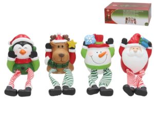 Christmas Resin Figures With Legs 6.5x4.5x7cm