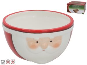 Santa Claus Ceramic Bowl Container 15x15x7.7cm
