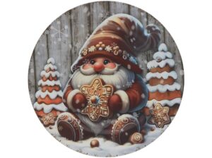 Multipurpose Decorative Plate Gnome 33x33x1.5cm
