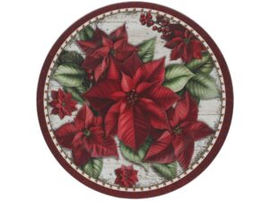 Christmas Decorative Plate Multipurpose Flower 33x33x1.5cm